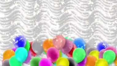 Rüzgarda sallanan renkli balonlar.