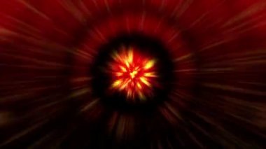 Üst üste binen daire çizgisi içinde sürekli hareket eden bir ışık demetine sahiptir..