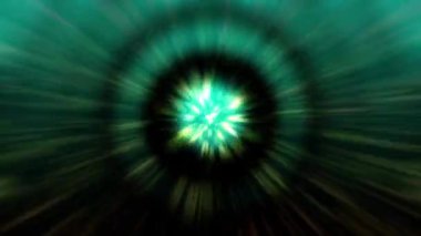 Üst üste binen daire çizgisi içinde sürekli hareket eden bir ışık demetine sahiptir..