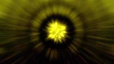 Üst üste binen daire çizgisi içinde sürekli hareket eden bir ışık demetine sahiptir..