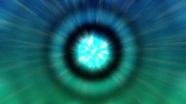 Üst üste binen daire çizgisi içinde sürekli hareket eden bir ışık demetine sahiptir..