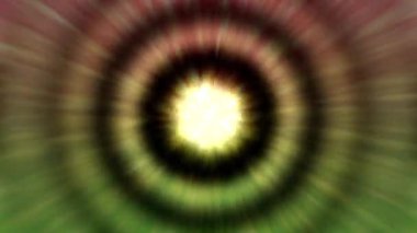 Üst üste binen daire çizgisi içinde sürekli hareket eden bir ışık demetine sahiptir..