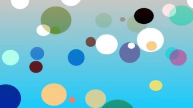 Renkli çemberler kendilerini sürekli olarak renkli bir arkaplanda sektirirler..