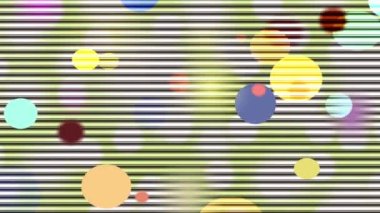 Renkli çemberler kendilerini sürekli olarak renkli bir arkaplanda sektirirler..