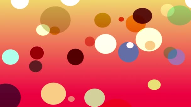 Colorful Circles Bounce Themselves Continuously Colorful Background — ストック動画