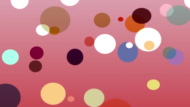 Colorful Circles Bounce Themselves Continuously Colorful Background — Stock Video