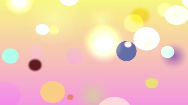 Colorful Circles Bounce Themselves Continuously Colorful Background — Vídeo de stock