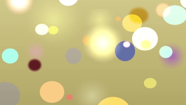 Colorful Circles Bounce Themselves Continuously Colorful Background — Vídeo de stock