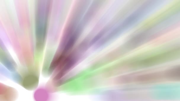 Los Coloridos Rayos Luz Movían Lentamente Luciendo Brillantes — Vídeos de Stock
