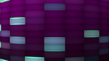 A square grid full of continuous flashing spaces looks modern.