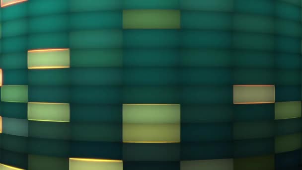 Ein Quadratisches Raster Voller Durchgehender Blinkender Räume Wirkt Modern — Stockvideo