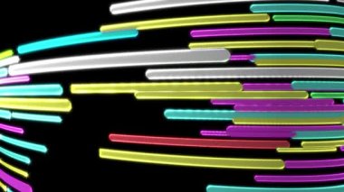 Sürekli hareket eden neon ışıkları modern görünüyor..
