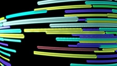 Sürekli hareket eden neon ışıkları modern görünüyor..