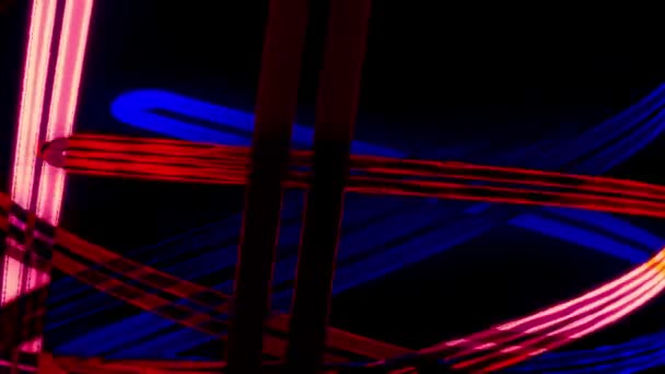 Constantly Moving Neon Light Looks Modern — Video Stock