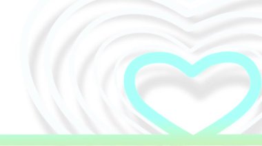 Renkli çizgiler bir kalp oluşturana kadar durmaksızın hareket eder..