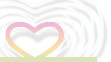 Renkli çizgiler bir kalp oluşturana kadar durmaksızın hareket eder..