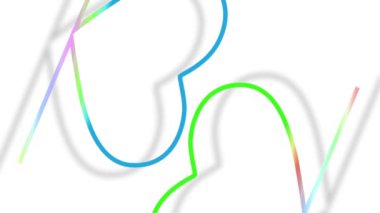 Renkli çizgiler bir kalp oluşturana kadar durmaksızın hareket eder..