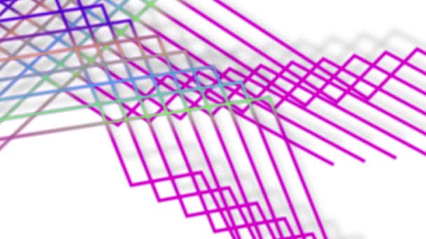 Las Líneas Color Mueven Continuamente Luciendo Brillantes Cálidas — Vídeos de Stock