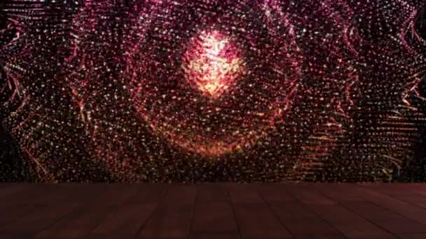 Kolorowe Smugi Światła Poruszające Się Sposób Ciągły Wyglądające Jasno Cieniami — Wideo stockowe