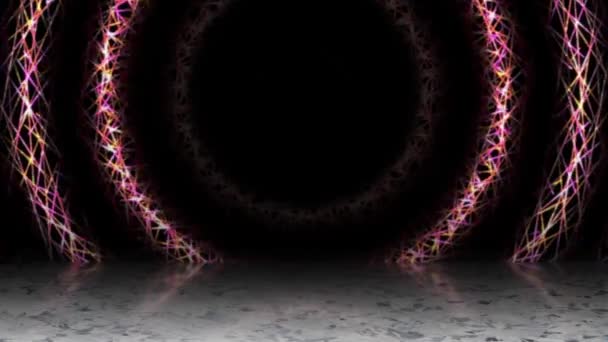 Свет Летел Непрерывно Центре Черная Дыра Тень Отраженная Земли — стоковое видео