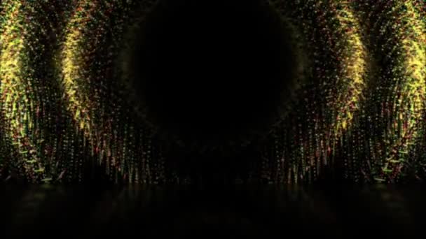 光线不断地照射着 中间有一个黑洞 一个影子反射在地面上 — 图库视频影像