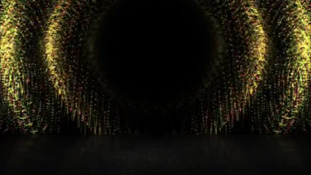 光线不断地照射着 中间有一个黑洞 一个影子反射在地面上 — 图库视频影像