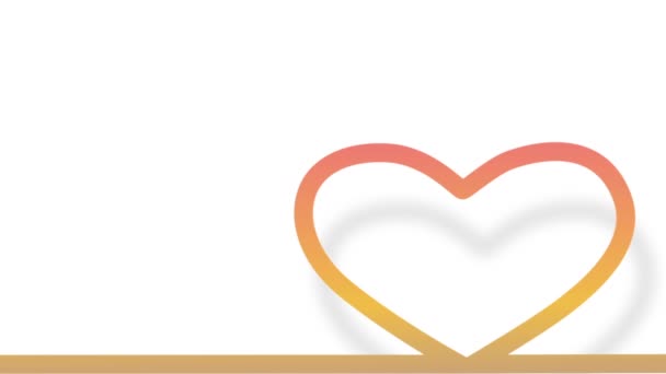 Πολύχρωμες Γραμμές Που Κινούνται Σχήμα Καρδιάς Φαίνονται Φωτεινές Και Όμορφες — Αρχείο Βίντεο