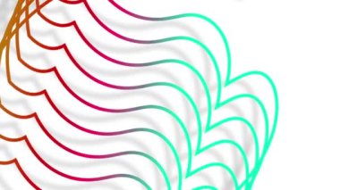 Sürekli hareket eden renkli çizgiler, parlak görünüyor..