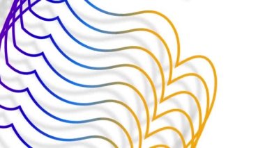 Sürekli hareket eden renkli çizgiler, parlak görünüyor..