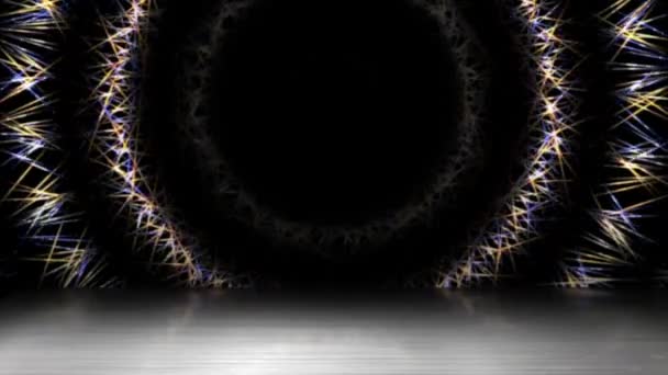 Cercurile Sunt Stivuite Unul Deasupra Celuilalt Iar Lumina Reflectă Interior — Videoclip de stoc