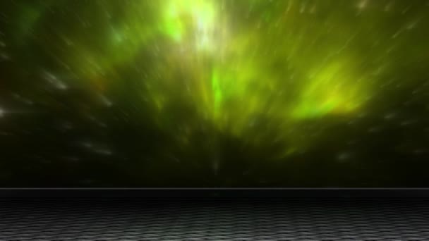 Красочные Огни Неуклонно Дрейфовали Пространстве Тени Падали Землю Землей — стоковое видео