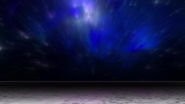 Színes Fények Sodródtak Végig Űrön Árnyékok Hullottak Földre — Stock videók
