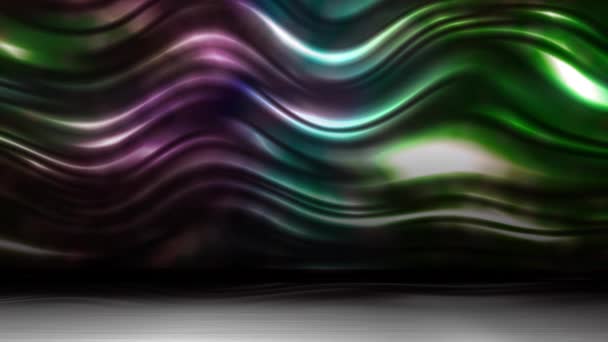 Wavy Surface Reflects Light Continuously Modern Beautiful — Video