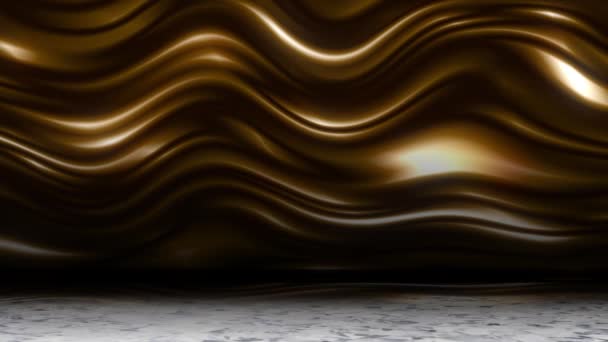 Wavy Surface Reflects Light Continuously Modern Beautiful — Vídeos de Stock