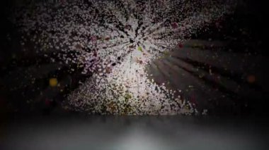 The beam of light flickered continuously as a shadow hit the ground below.