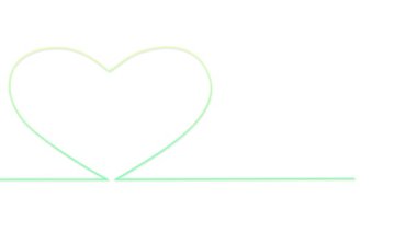 Colorful lines moving in the shape of a heart look bright.