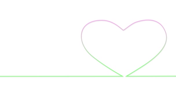 Colorful Lines Moving Shape Heart Look Bright — Video