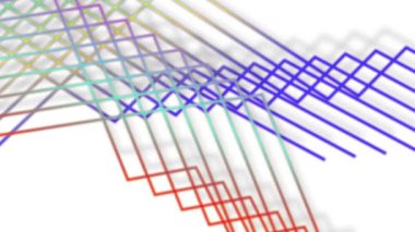 Colorful lines scattered throughout the area look bright.