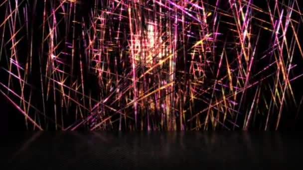 Colorful Light Streaks Swirl Area Looking Bright — Stockvideo