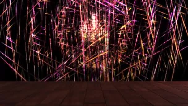 Colorful Light Streaks Swirl Area Looking Bright — Vídeo de Stock
