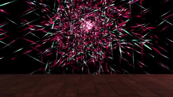 Colorful Light Streaks Swirl Area Looking Bright — Video Stock