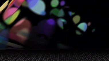 The light continuously swirled across the space, looking modern.