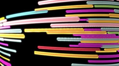 Glowing lines continually moving, modern look.