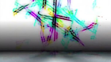 Parlak çizgiler sürekli hareket halinde, modern görünüş.