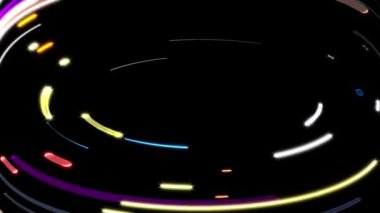 Glowing lines continually moving, modern look.