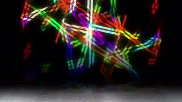 Colorful Light Beams Continuously Moving Continuously Looking Modern — Stockvideo