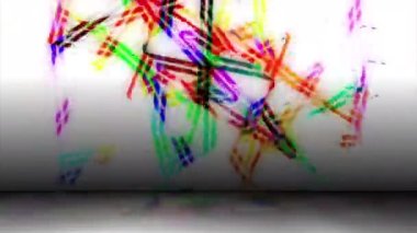 Renkli ışık demetleri sürekli hareket halinde, modern görünüyor..