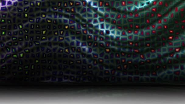 Colorful Light Moves Grid Surface Spread Bright Space — Video