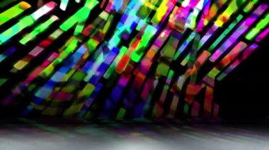 Bölgeye dağılmış renkli ışık parlak görünüyor..