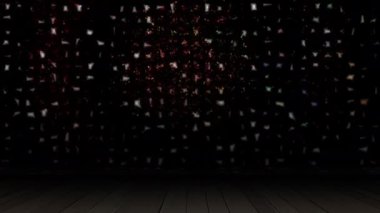 Bölgeye dağılmış renkli ışık parlak görünüyor..